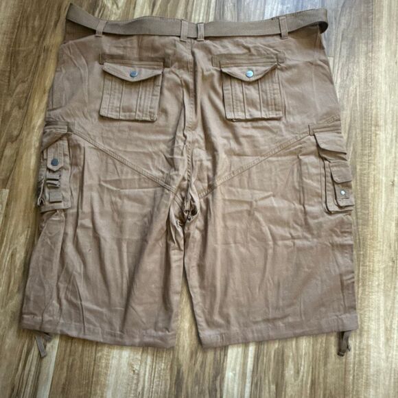 GALAXY BY HARVIC Men's Distressed Vintage Belted Cargo Shorts Size 48 NWOT - Picture 6 of 6